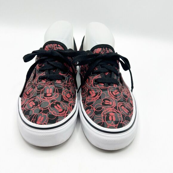 VANS X Disney Mickey Mouse Sneakers MENS 5 / WOMENS 6.5 Checker Canvas Black Red - Picture 2 of 10